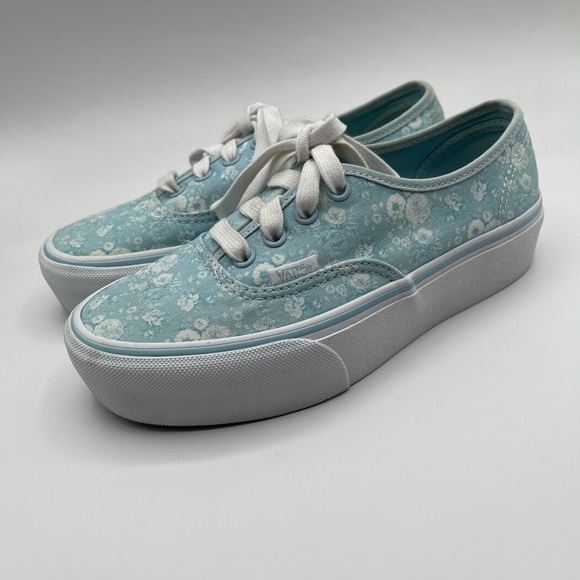 Vans Women's Light Blue Floral Sneakers - Picture 3 of 6